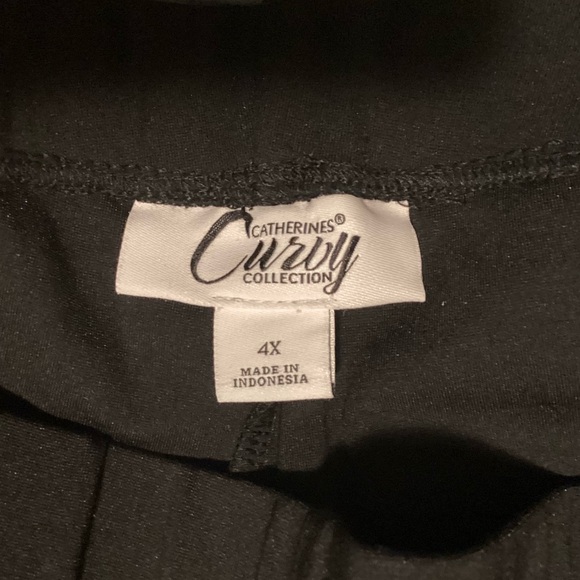 Catherines Black Ponte Knit Ankle Pants - Picture 5 of 6